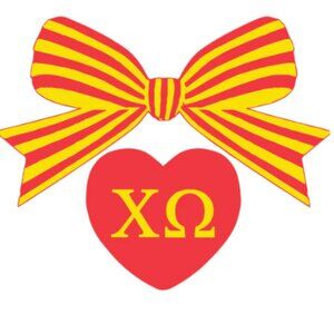 Chi Omega Bow Sticker